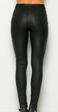 Black Moto Metallic Pants