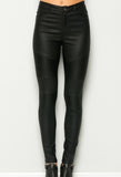 Black Moto Metallic Pants