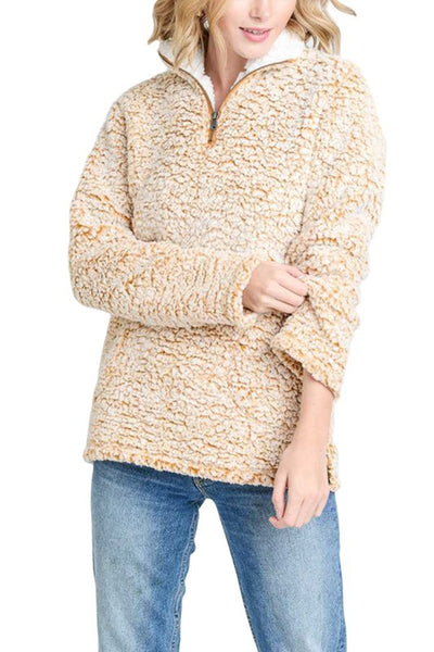 Mustard Sherpa Pull Over