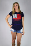 Navy American Flag T-Shirt