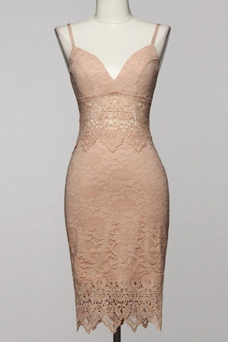 Spaghetti Strap Lace Detailed Dress