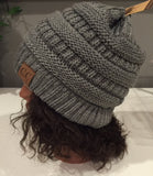 CC Brand Knitted Beanie Hat