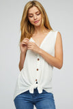 Waffle Knit Sleeveless Top