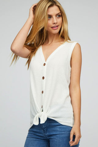 Waffle Knit Sleeveless Top