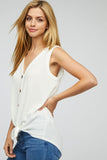 Waffle Knit Sleeveless Top