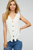 Waffle Knit Sleeveless Top