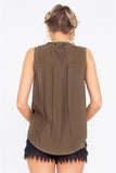 Olive Dressy Tank Top