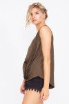 Olive Dressy Tank Top