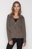 Mock Layered Blazer Hoodie Jacket