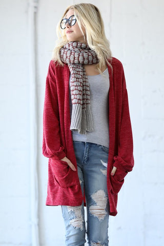 Front Pocket Casual Cardigan