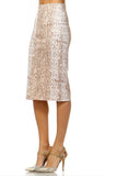 Snakeskin Pencil Skirt