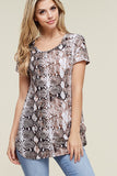 Snake Skin Print Top