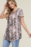 Snake Skin Print Top