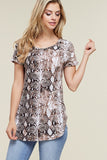 Snake Skin Print Top