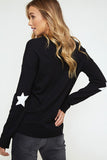 Star Elbow Print Sweater