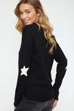 Star Elbow Print Sweater