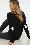 Star Elbow Print Sweater