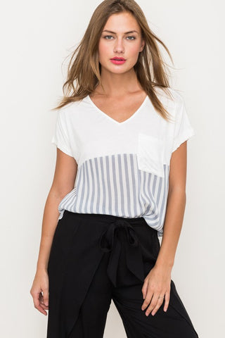 Stripe Mix Top