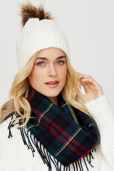 Classic British Plaid Tartan Infinity Scarf