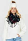 Classic British Plaid Tartan Infinity Scarf