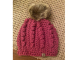 Chunky Crochet Pom Pom Hats