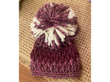 Chunky Crochet Pom Pom Hats