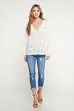 Off White Eyelet Embroidered Top