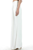 White High Waisted Wide Leg Trousers