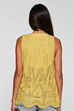 Sleeveless Eyelet Top