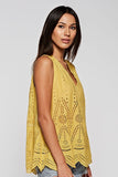 Sleeveless Eyelet Top