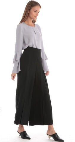 Wide Leg Trouser Crop Pants