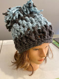 Charcoal and Stone Crochet Hat
