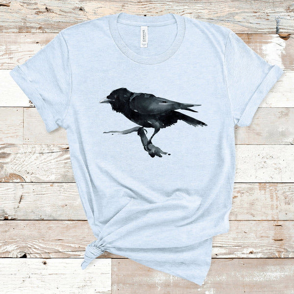 Crow Shirt, Raven T-Shirt, Corvid Unisex Shirts, Gifts for Bird Lovers, Cute Shirt, Crows and Ravens, Birdwatching Gift, Black  Bird Shirt