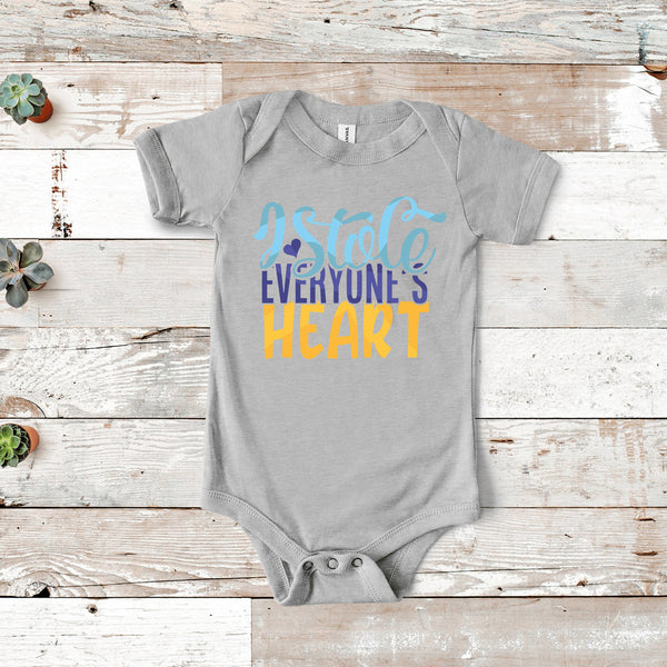 I Stole Everyones Heart Onesie, Funny Onesie, Baby Bodysuit, Newborn baby gift, Baby Shower Gift, Baby shirt, Mommy to Be Gift