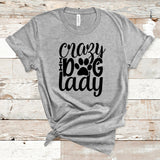 Crazy Dog Lady Shirt, Dog Lover Shirt, Paw Print Shirt, Dog Lovers, Animal Lover Shirt, Dog Shirts, Cute Dog Shirts, Dog Graphic Shirt