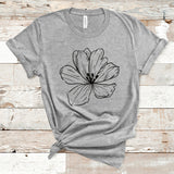 Magnolia Flower Shirt, Line Flower Shirt, Boho, Wildflower Shirt, Floral Shirt, Magnolia Shirts, Vintage shirt, Botanical Shirt, Plant Shirt