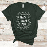 Crazy Plant Lady Short-Sleeve Unisex T-Shirt, Plant Lover Shirt, Plant Mom Shirt, Gardening Shirt, Green Thumb Shirt, Gift for Mom