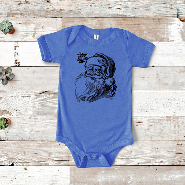Santa Head, Christmas Santa Onesie, Holiday Santa, Baby Bodysuit, Santa Baby Onesie, Christmas Baby Clothes, Cute Baby Onesies, Holiday Baby