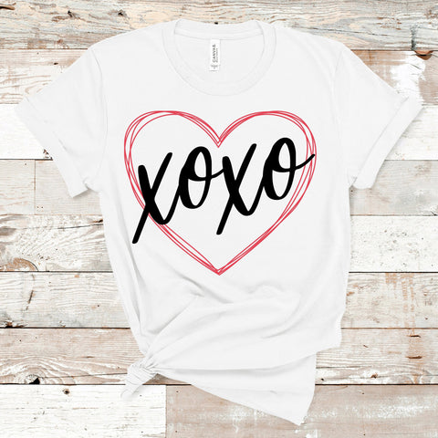 XOXO Shirt, Xoxo Valentines Day Shirts For Woman, Heart Shirt, Cute Valentine Shirt, Cute Valentine Tee, Valentines Day Gift, Xoxo Tee