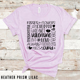 Womens Valentines Day Shirt, Cute Valentines Day Shirt, Heart Shirt, Kisses and flowers shirt, Valentines Tee, Love cupid shirt, cherub tee