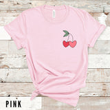 Cherry Hearts Shirt, Heart Shirt,  Valentine's Day Shirt, Cute Valentine's shirts, Hearts Shirt, XOXO Shirt, Gift for Her, Love Shirt