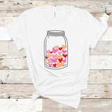 Mason Jar Hearts Shirt, Cherry Hearts Shirt, Heart Shirt,  Valentine's Day Shirt, Cute Valentine's shirts, XOXO Shirt, Gift for Her