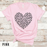 Leopard Heart Shirt, Heart Shirt, Valentines Day Shirt, Women Shirt, Women's Valentine Shirt, Heart Tee, Leopard Lover, Gift for Her, Mom