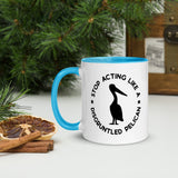 Stop Acting Like A Disgruntled Pelican Mug, Moira Sayings Mug, Funny TV Quotes, Rose Family Mug, David Rose, Alexis Rose, Gift for Her