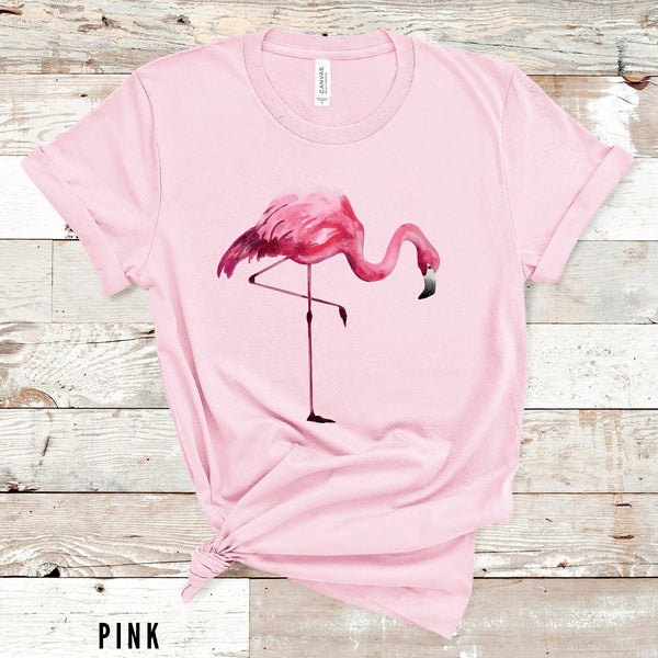 Flamingo Shirt, Flamingo Lover, Flamingos, Flamingo Graphic Tee, Flamingo Gift, Watercolor Flamingo, Bird Shirt, Pink Flamingo, Cute Tee