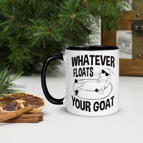 Whatever Floats Your Goat Mug, Goat Coffee Mug, Funny Mugs, Camping Mug, Hiking Mug, Graphic Mug, Gift for Her, Gift for Mom, Goats