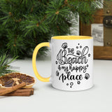 The Beach Is My Happy Place Mug, Beach, Vacation Coffee, Graphic Coffee, Beach Life, Ocean Lover, Beach Lover, Shell Lover, Sand and Surf