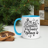 The Beach Is My Happy Place Mug, Beach, Vacation Coffee, Graphic Coffee, Beach Life, Ocean Lover, Beach Lover, Shell Lover, Sand and Surf