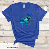 Watercolor Cat Shirt, Abstract Cat Shirt, Cat Lover Shirt, Painted Cat Tshirt, Cat Shirt Gift, Cat Lover Gift, Gift for Her, Unisex Cat Tee