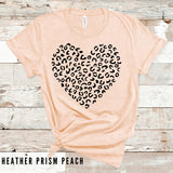 Leopard Heart Shirt, Heart Shirt, Valentines Day Shirt, Women Shirt, Women's Valentine Shirt, Heart Tee, Leopard Lover, Gift for Her, Mom